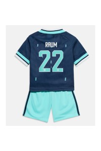 Saksa David Raum #22 Jalkapallovaatteet Lasten Vieraspeliasu MM-kisat 2026 Lyhythihainen (+ Lyhyet housut)